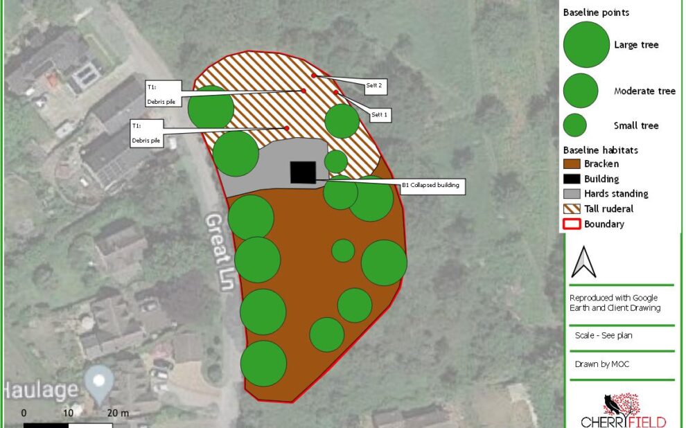 Sand pit Great lane Site plan